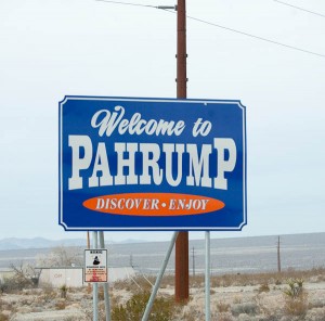 pahrump nevada city sign